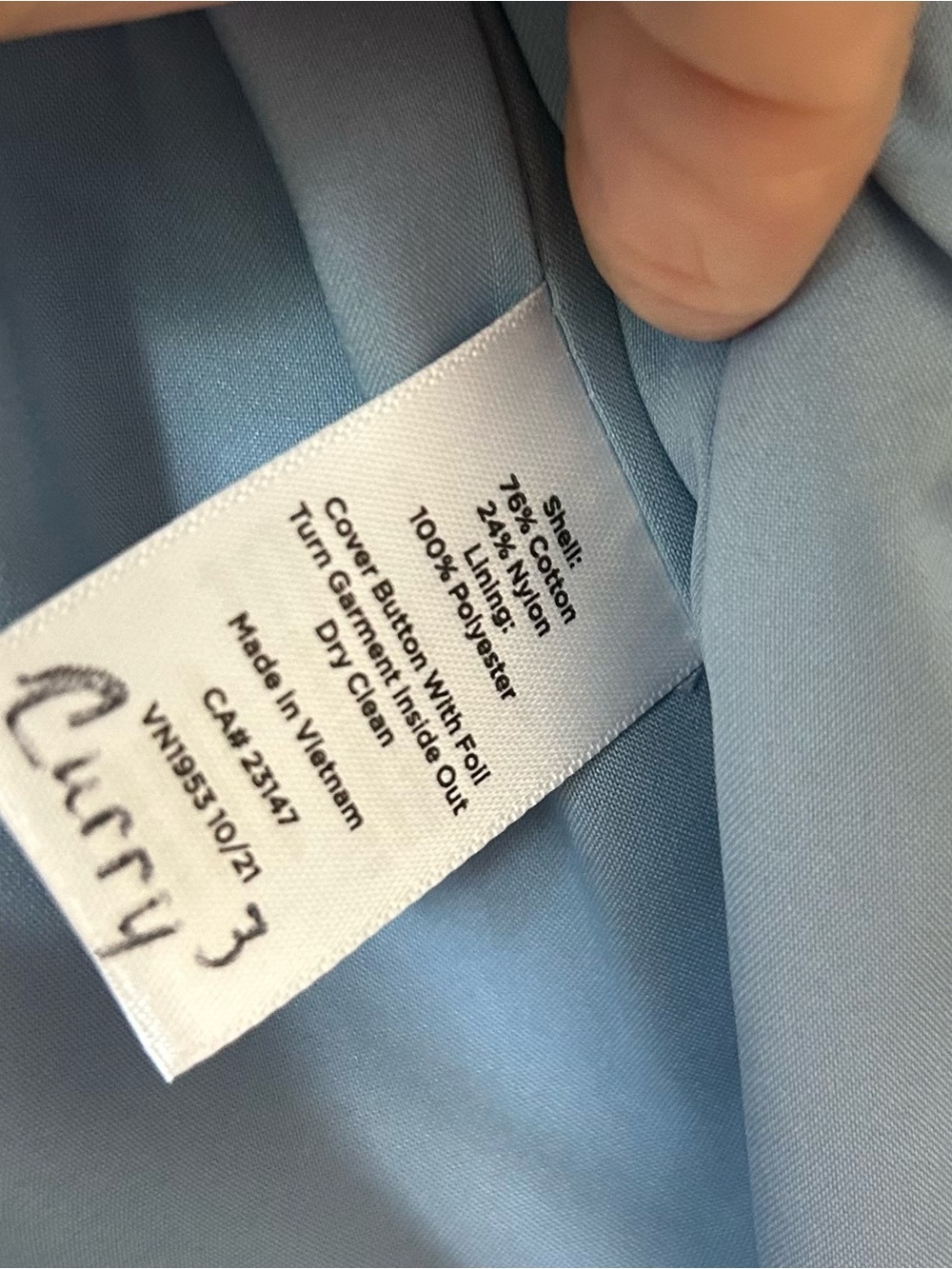 Talbots Powder Blue Single-Button Blazer - Picture 4 of 5